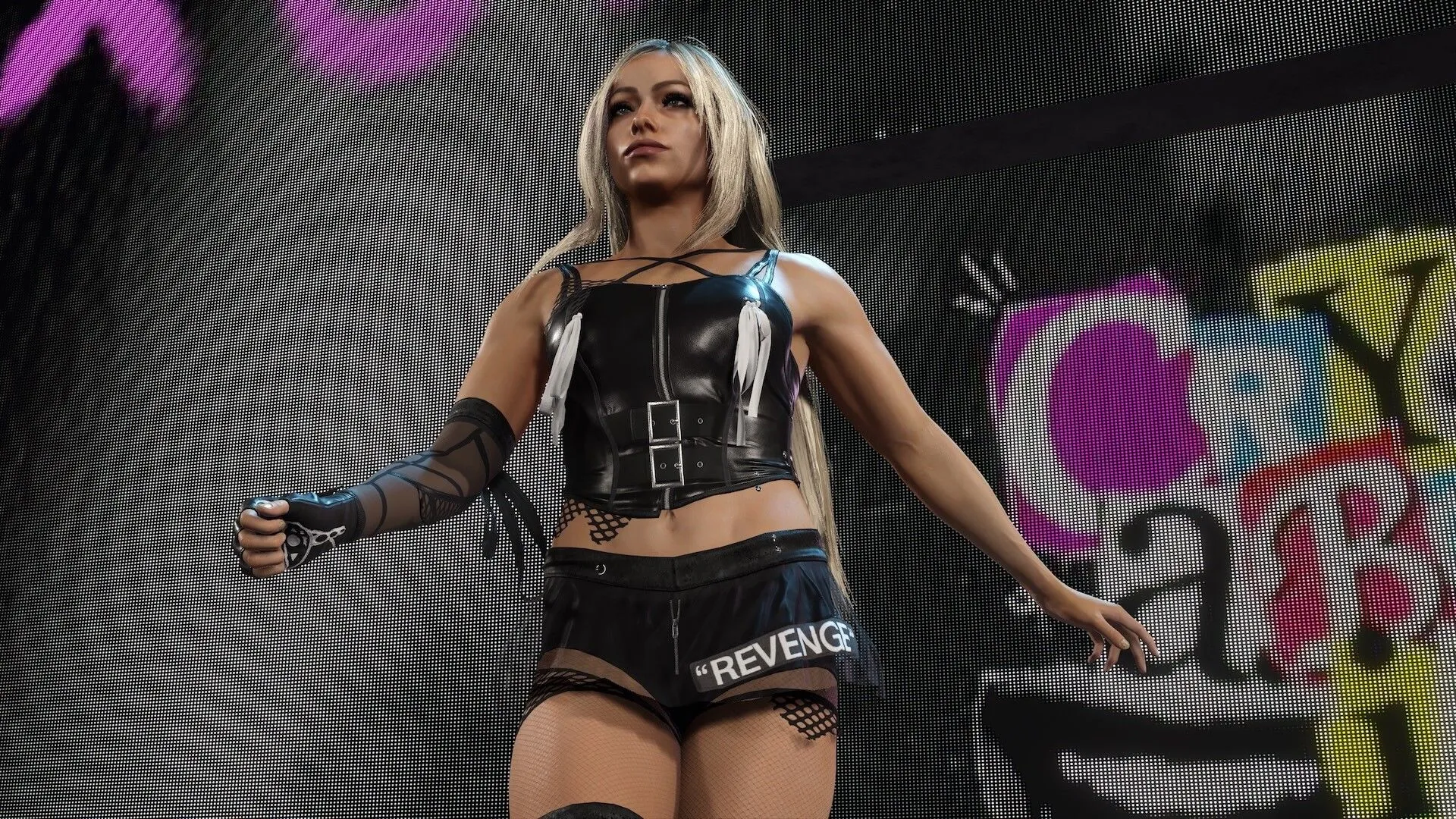 Ảnh Chụp Màn Hình Chế Độ Gameplay WWE 2K25 Từ Góc Nhìn Camera Truyền Hình