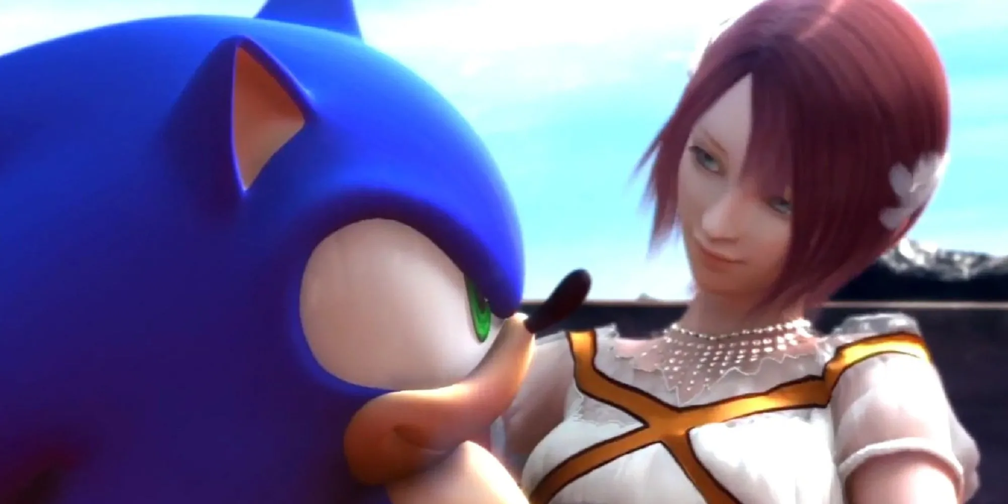Công chúa Elise và Sonic the Hedgehog trong một phân cảnh lãng mạn