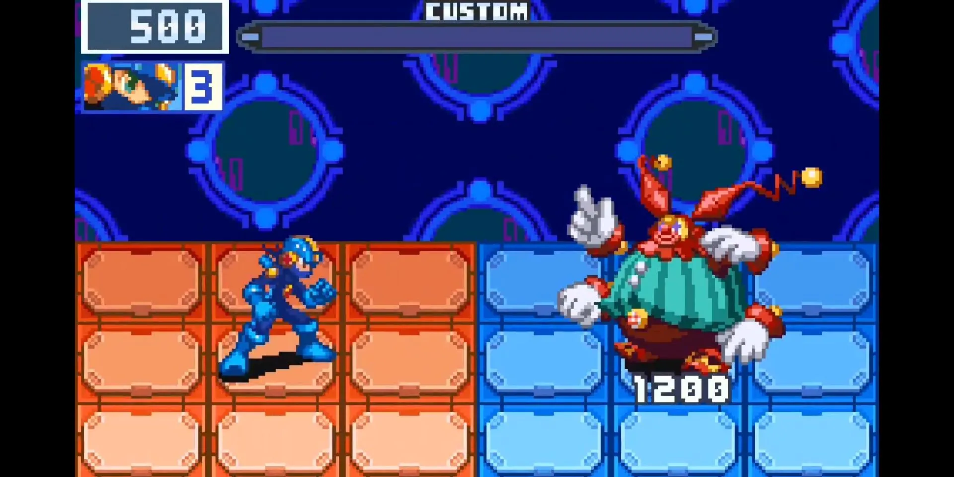 Đánh trùm CircusMan.exe trong game Mega Man Battle Network 6 với khả năng triệu hồi thú xiếc