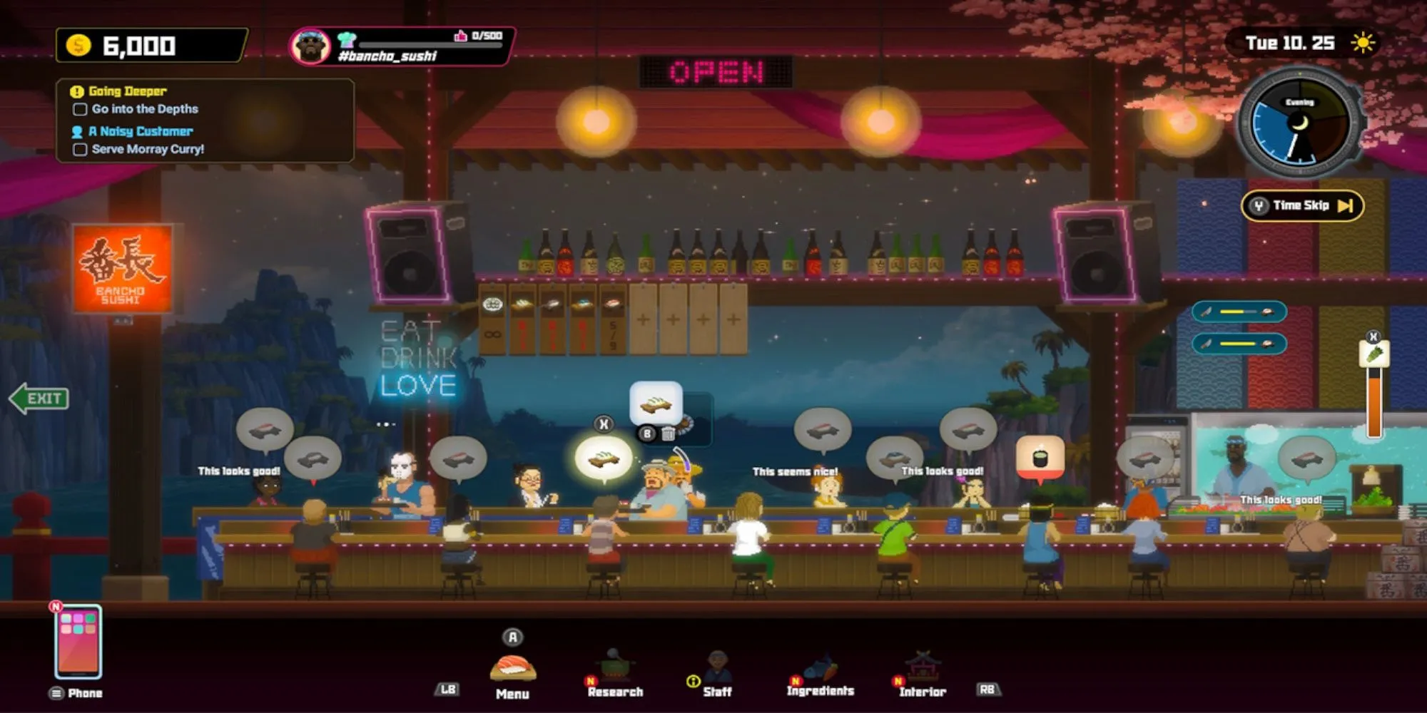 Dave quản lý nhà hàng sushi sôi động trong game mô phỏng kết hợp phiêu lưu Dave the Diver