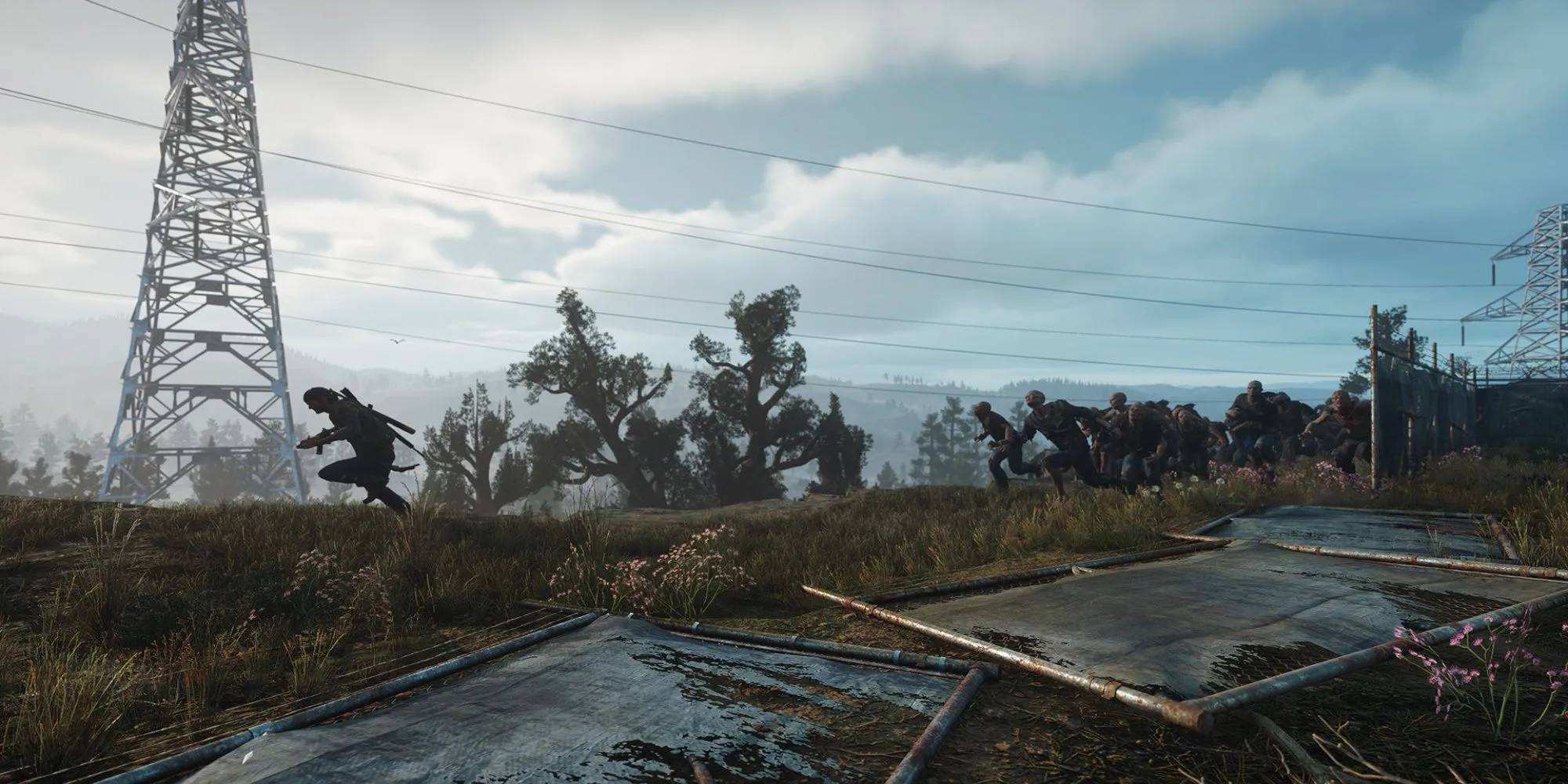 Deacon St. John dùng súng bắn tỉa trong game sinh tồn Days Gone