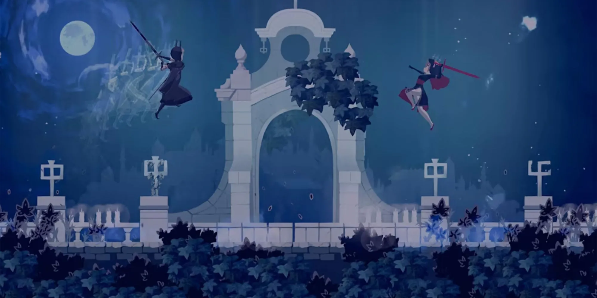 Gameplay của Minoria, cho thấy trận đấu boss phong cách Bullet Hell với nhiều luồng đạn
