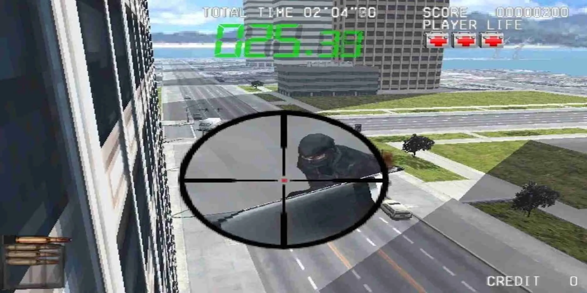 Gameplay và giao diện ngắm bắn trong game Silent Scope