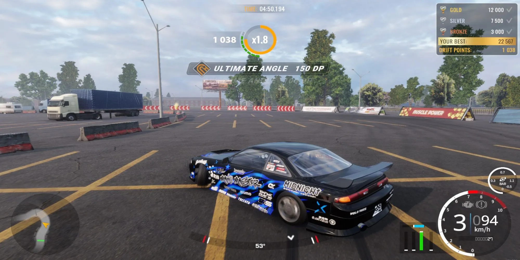 Hai chiếc xe thực hiện Tandem Race, đua drift song song đầy kỹ thuật trong CarX Drift Racing Online