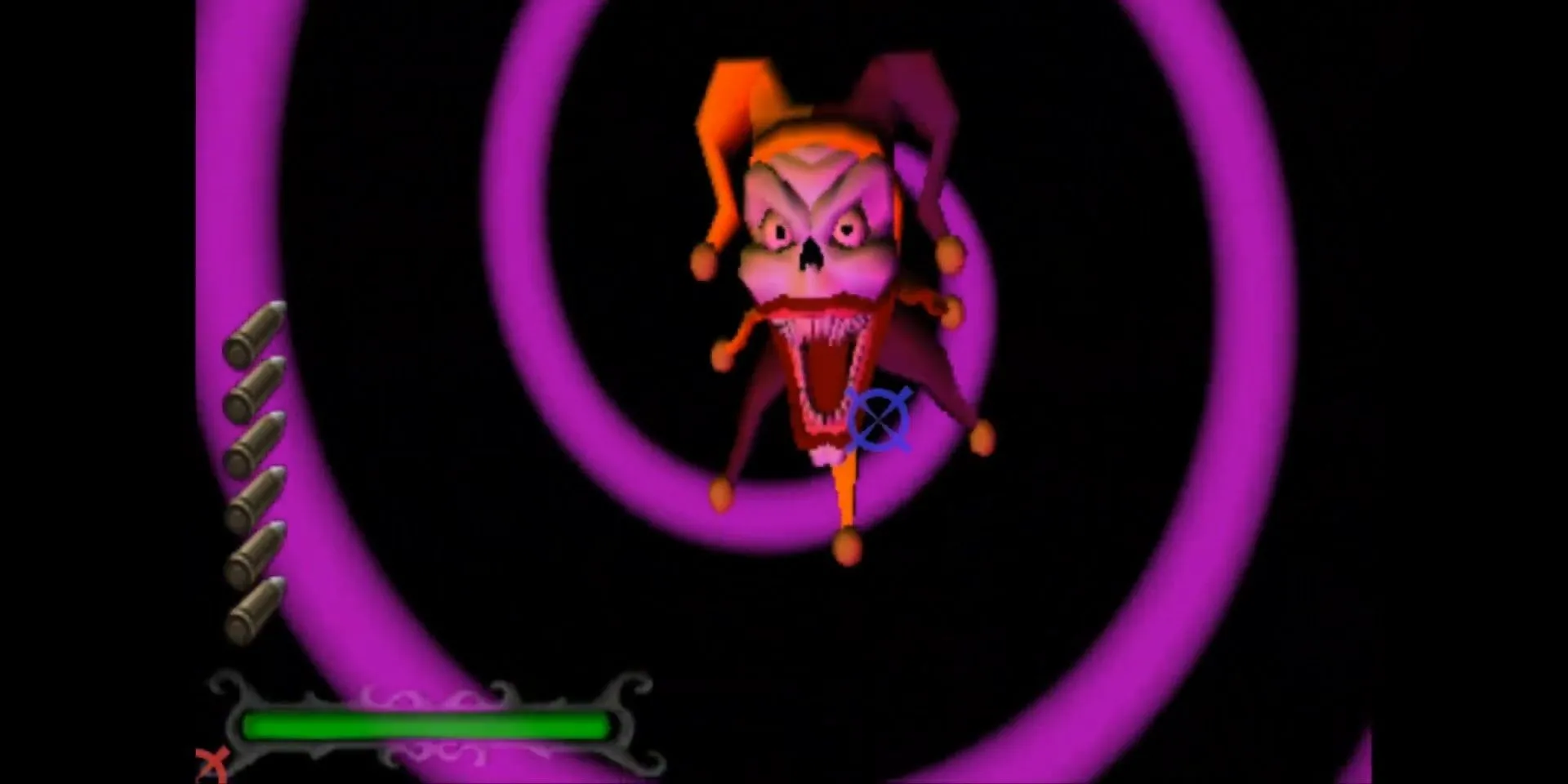 Hề Umlaut giới thiệu màn chơi trong game CarnEvil với vẻ ngoài rùng rợn