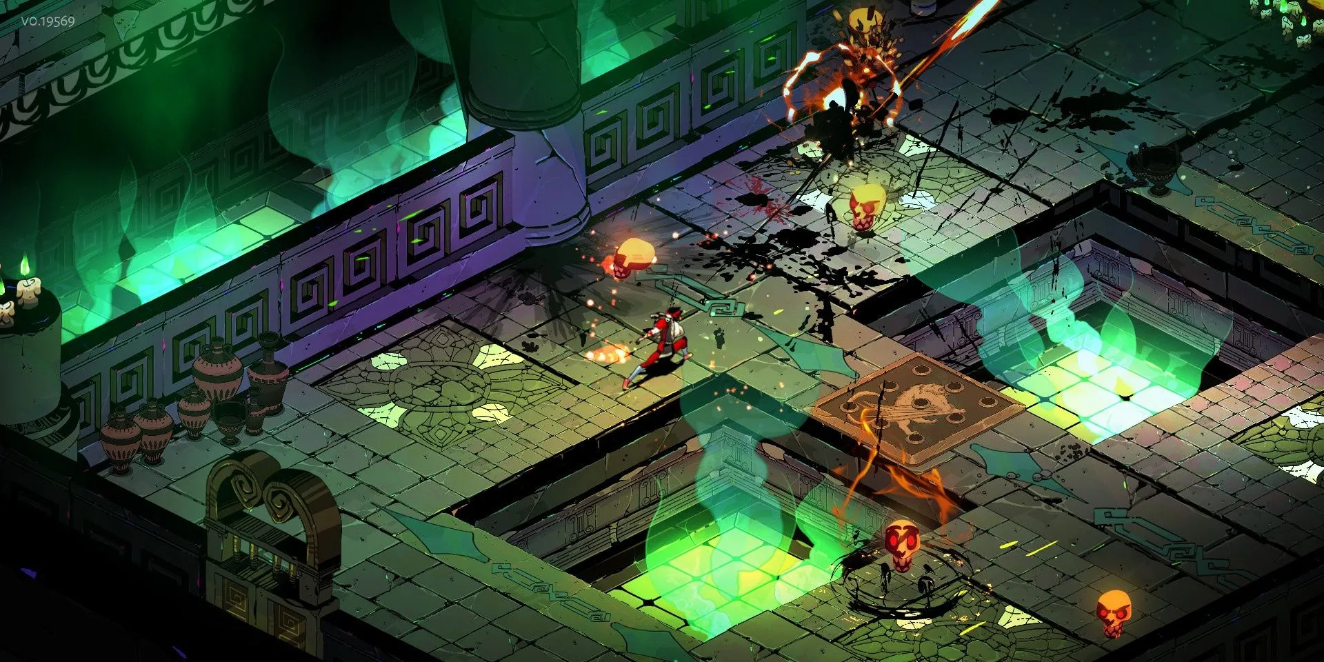 Hoàng tử Zagreus chiến đấu chống lại quái vật địa ngục trong game Roguelike Hades