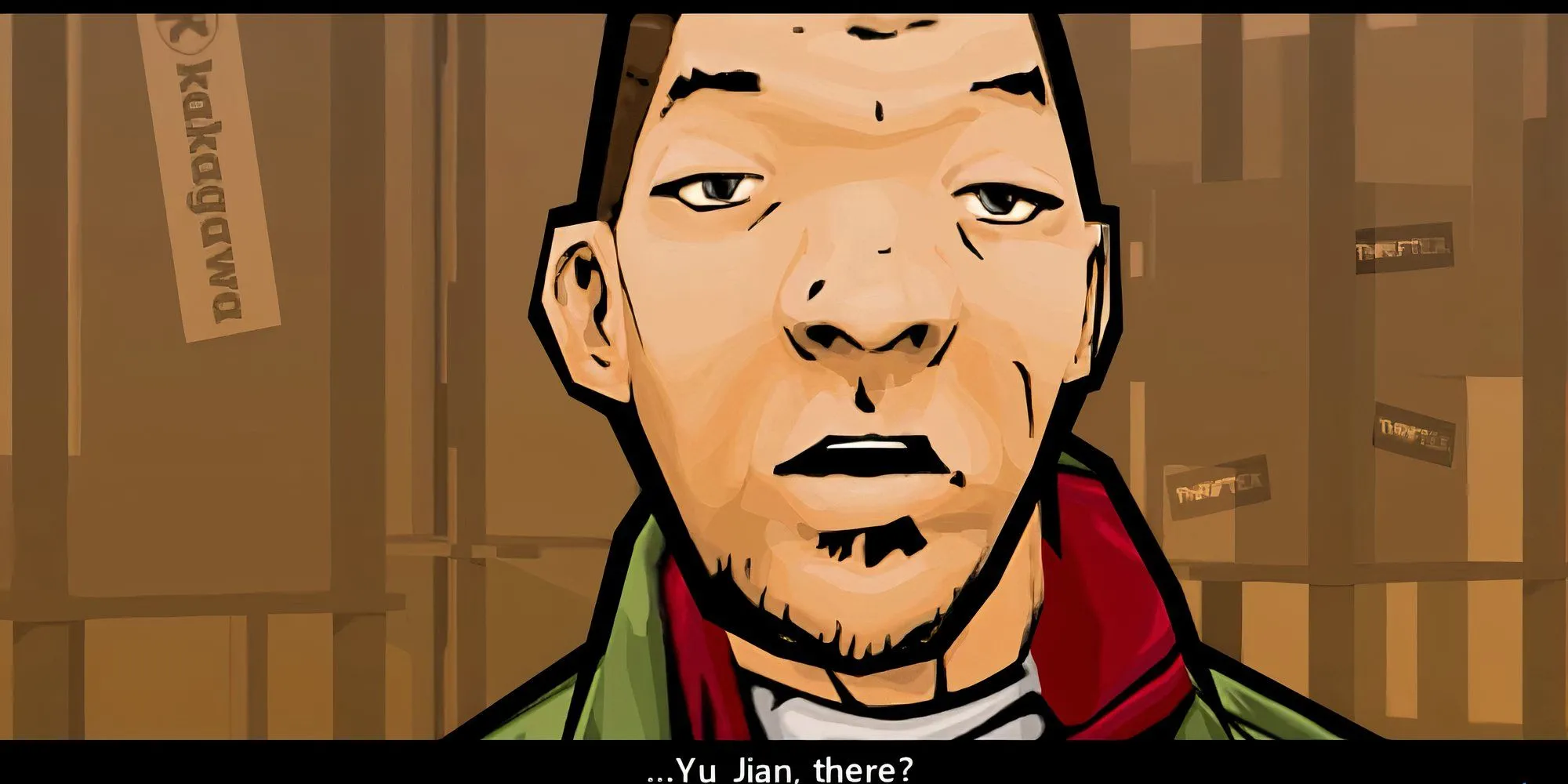 Huang Lee trong GTA Chinatown Wars đang nói chuyện với ai đó