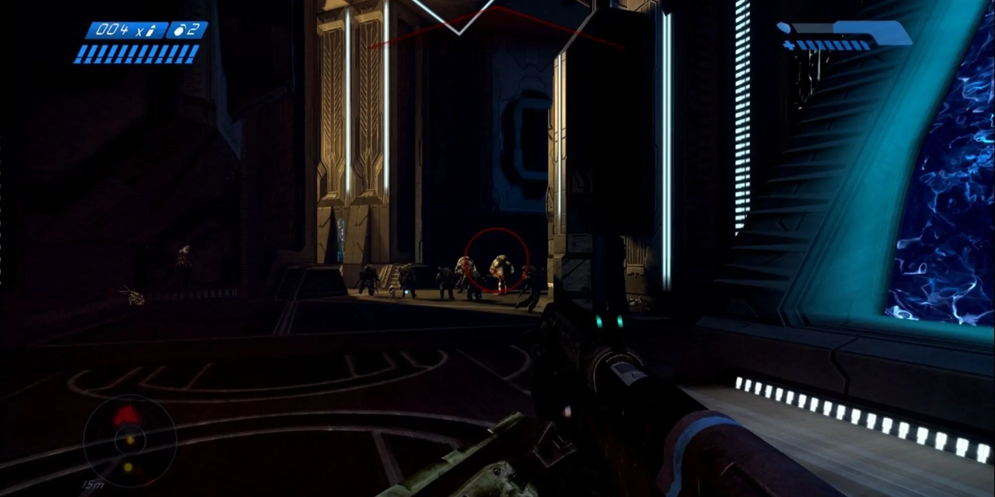 Kẻ thù The Flood xuất hiện trong màn chơi Thư viện của Halo Combat Evolved Anniversary (bản làm lại)