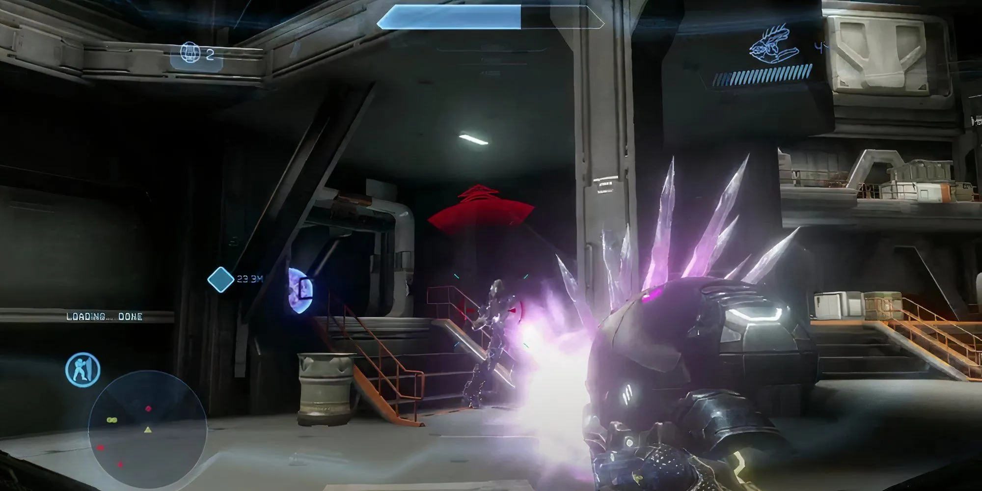 Master Chief sử dụng súng Needler chống lại Elite trong chiến dịch của game Halo 4
