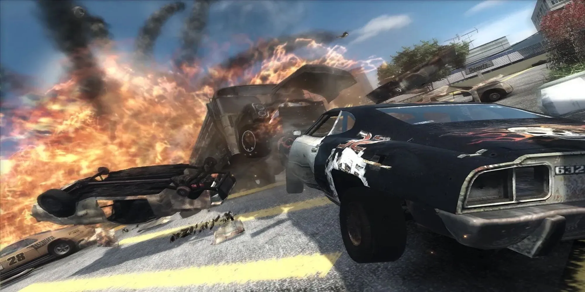 Những vụ đâm va hỗn loạn trong chế độ Derby của game FlatOut Ultimate Carnage