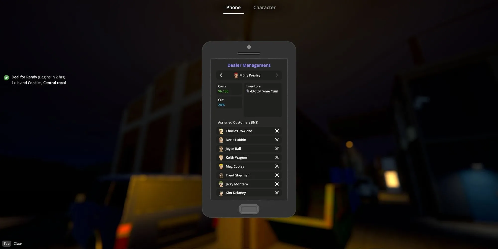 Phân công khách hàng cho dealer Molly Presley theo khu vực trong Schedule 1