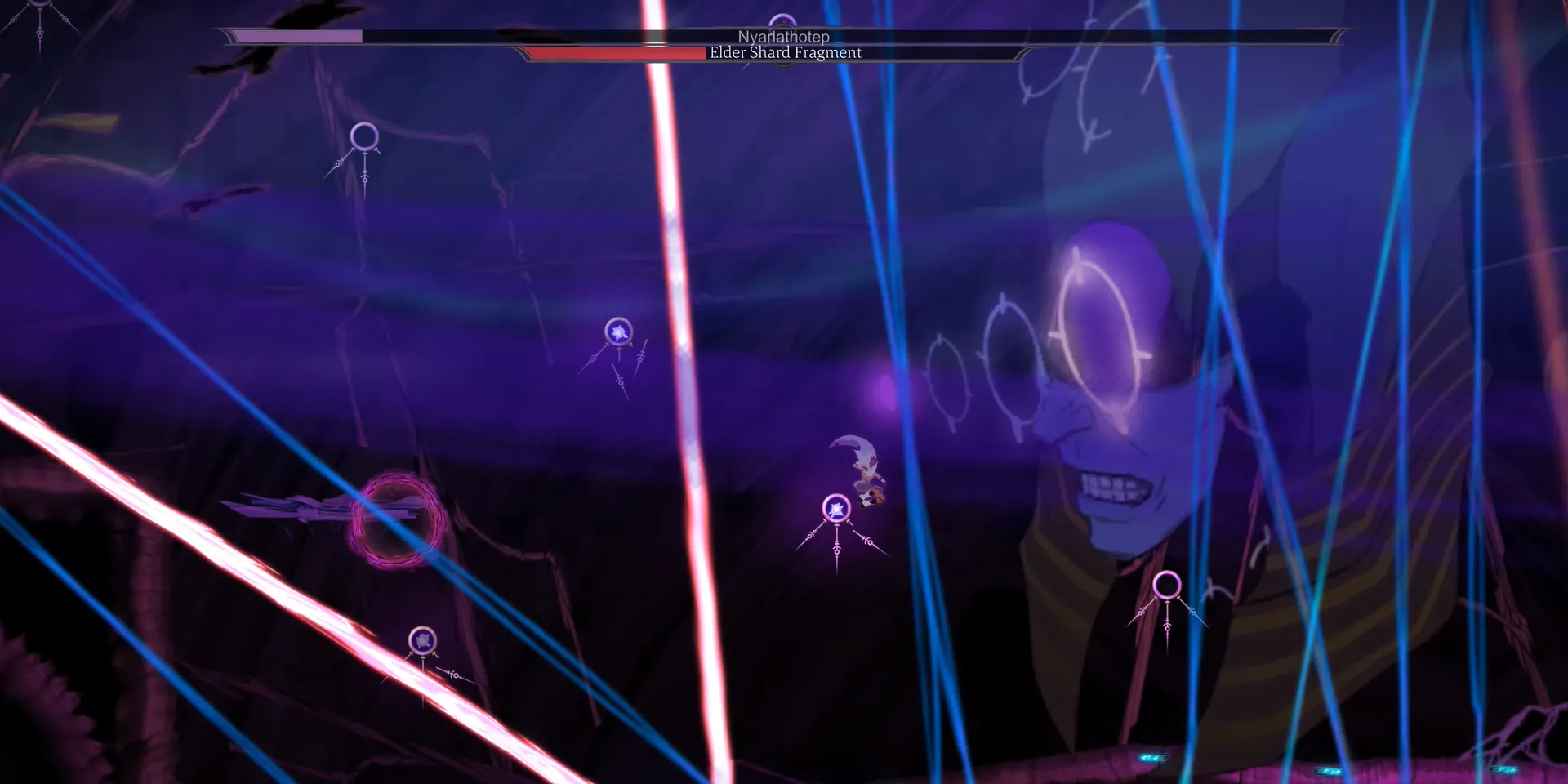 Quái vật Nyarlathotep xuất hiện trong game Sundered, liên quan đến các lựa chọn cốt truyện.