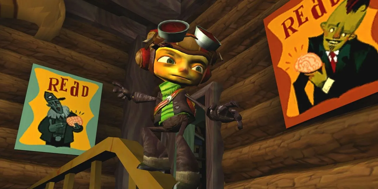 Razputin Aquato sử dụng kỹ năng tâm linh trong game phiêu lưu Psychonauts