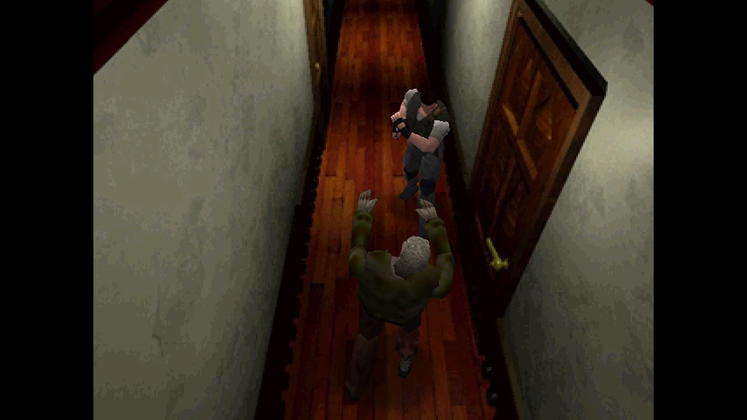 Một cảnh khác của Jill Valentine trong môi trường u ám của Resident Evil 1