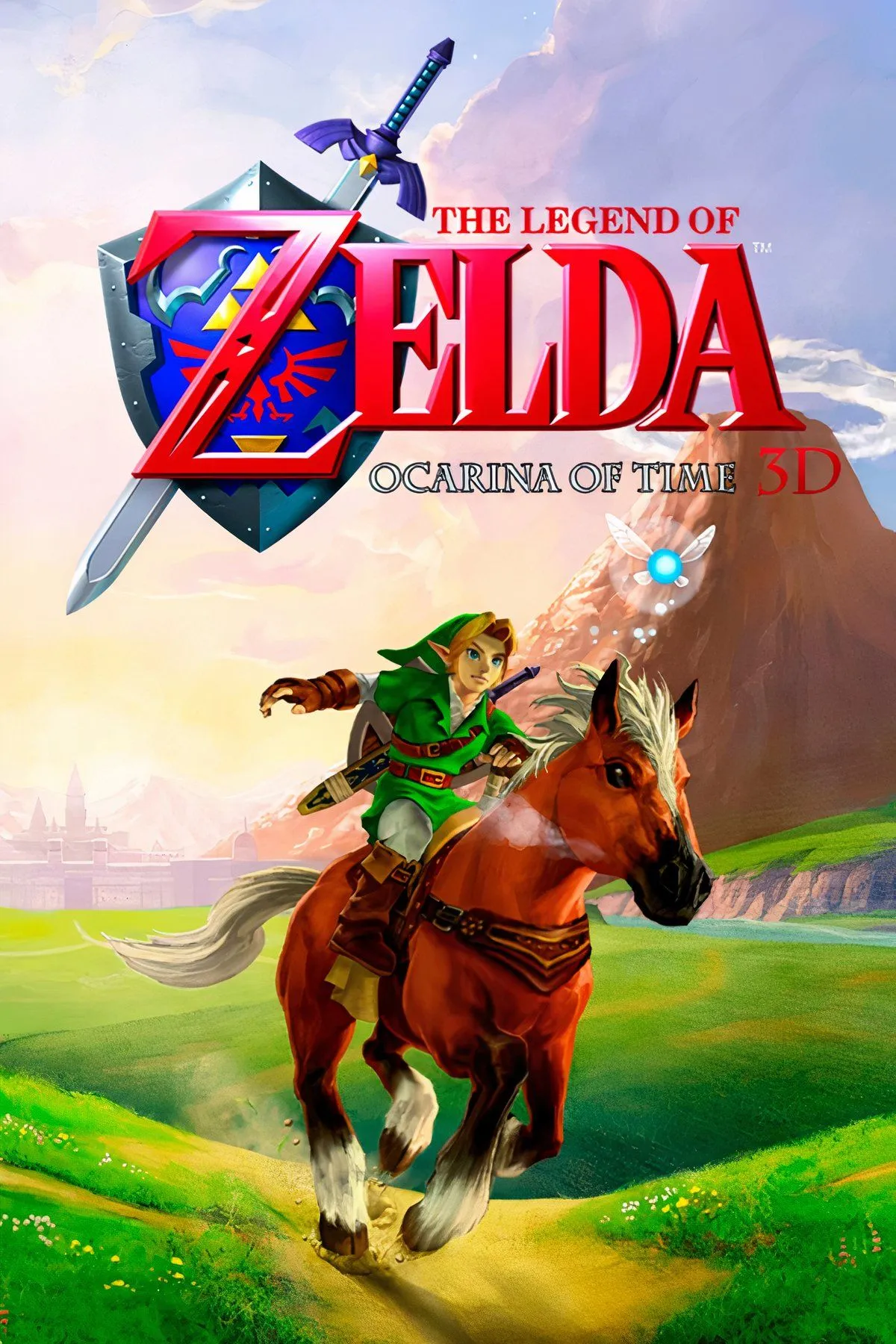 Ảnh bìa chính thức của game The Legend of Zelda: Ocarina of Time 3D trên hệ máy Nintendo 3DS