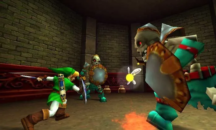 Ảnh chụp màn hình gameplay của The Legend of Zelda: Ocarina of Time 3D trên 3DS
