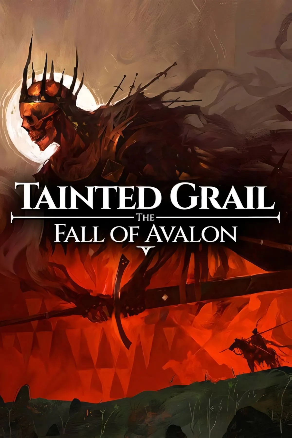 Artwork chính thức của Tainted Grail The Fall of Avalon, thể hiện phong cách dark fantasy