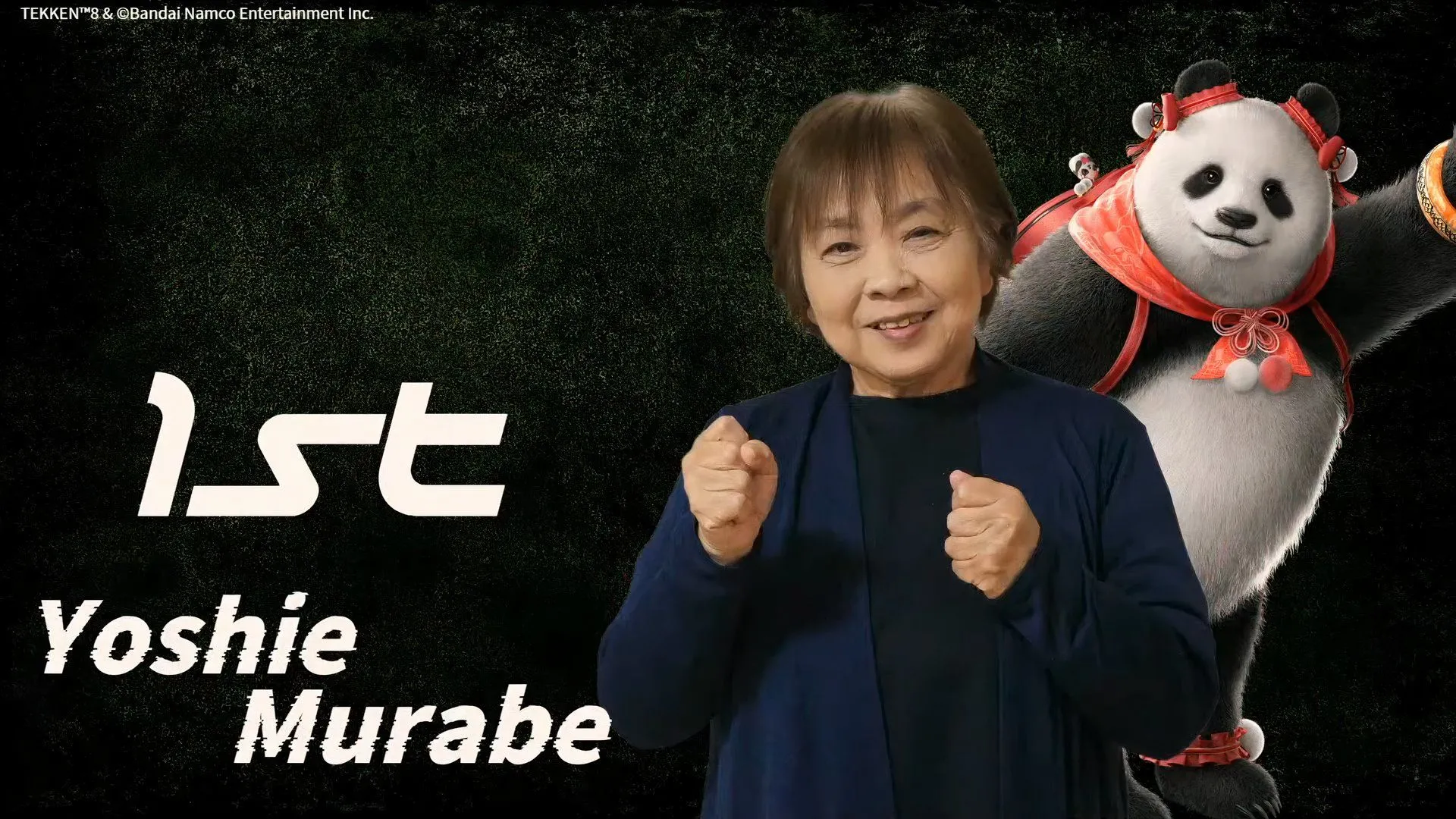 Bà Yoshie Murabe hân hoan nâng cúp vô địch giải đấu Tekken 8 dành cho người cao tuổi tại Nhật Bản