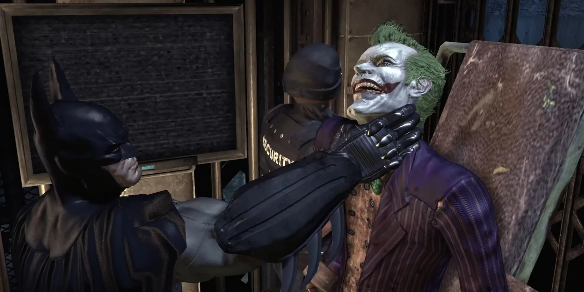 Batman áp giải Joker trong Arkham Asylum, biểu tượng cho sự tái sinh của dòng game Người Dơi với lối chơi Metroidvania và cốt truyện sâu sắc.