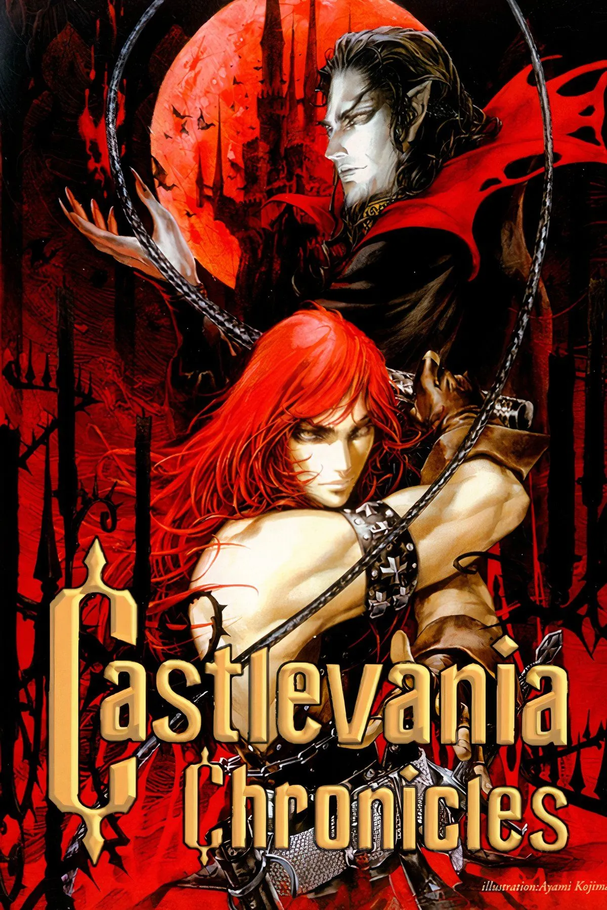 Bìa game Castlevania Chronicles và nhân vật Simon Belmont.