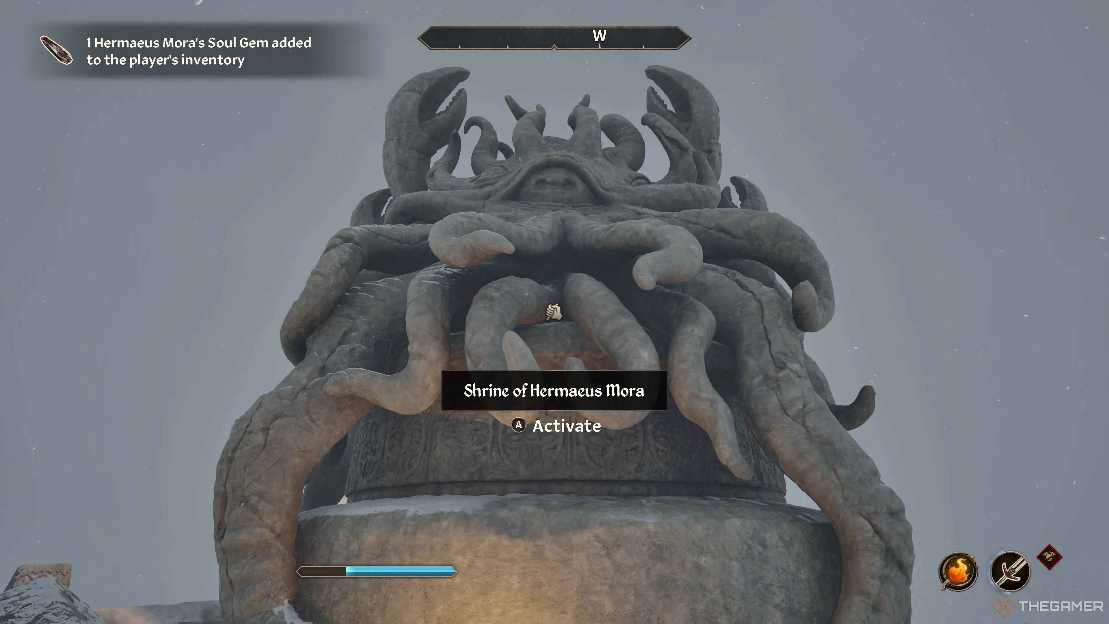 Biểu tượng Hermaeus Mora với vô số mắt và xúc tu, đại diện cho kiến thức bí ẩn trong Oblivion Remastered