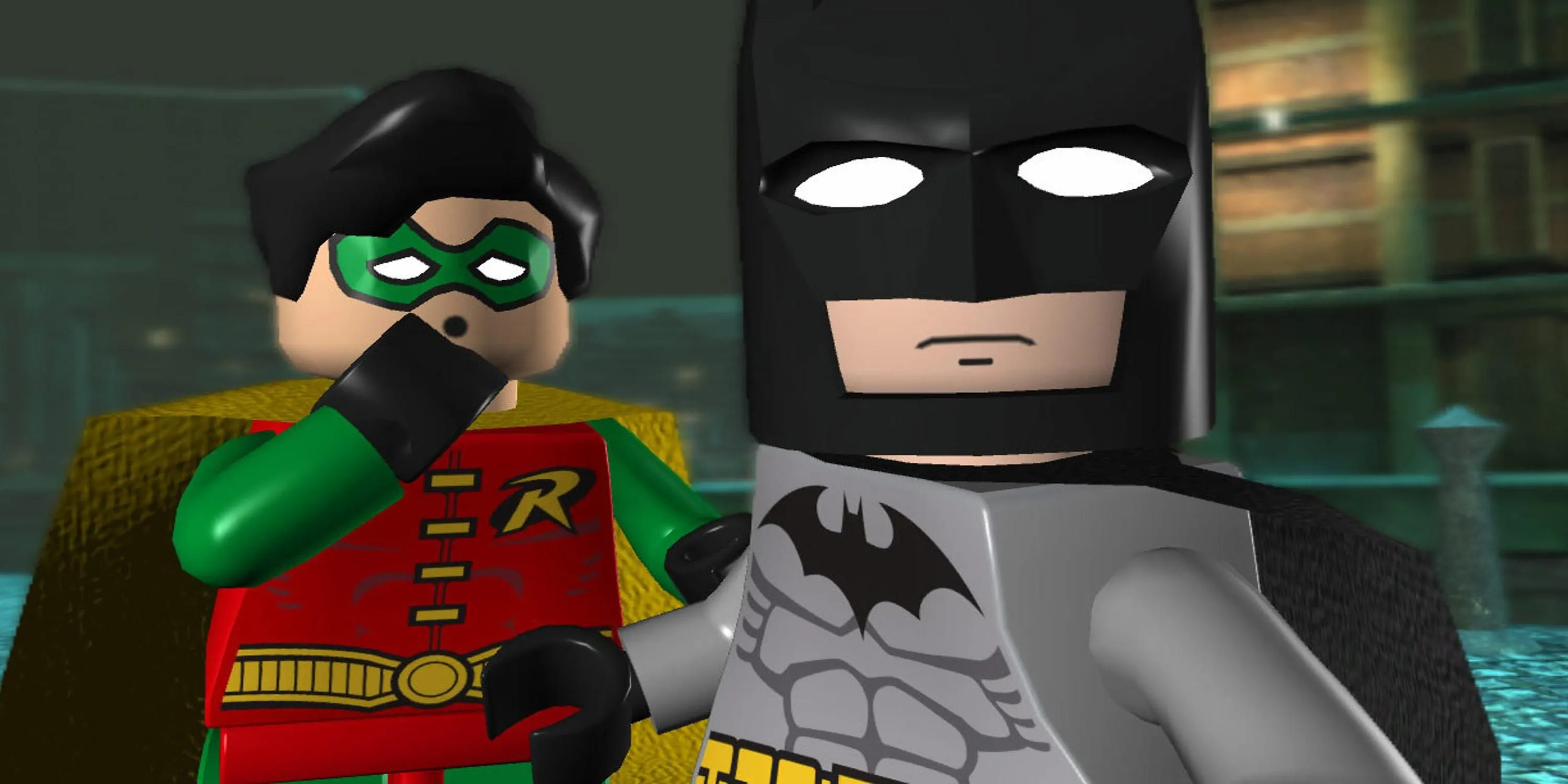 Bộ đôi Batman và Robin trong Lego Batman: The Videogame, mang đến trải nghiệm hài hước và đa dạng nhân vật bằng phong cách Lego.