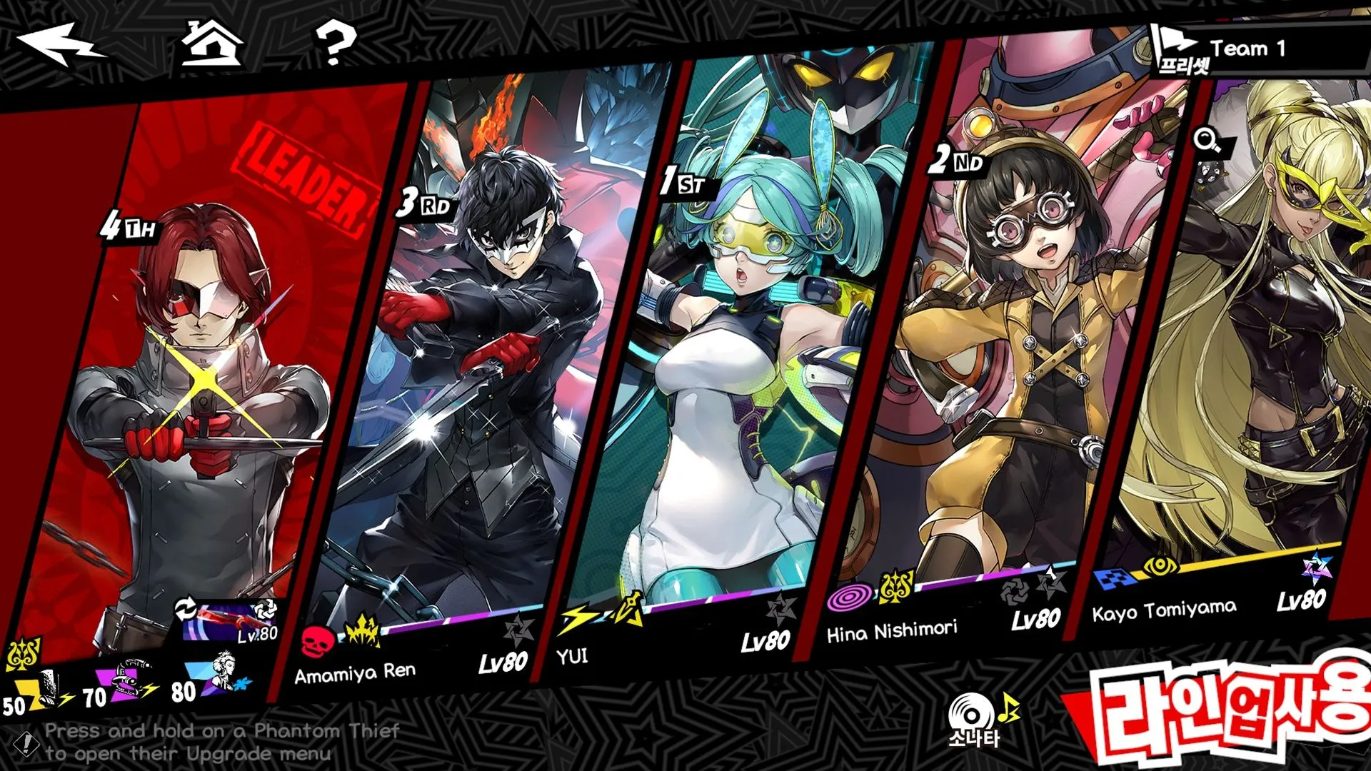 Các đội hình và đồng đội lý tưởng cho Bui và Apseudes trong Persona 5 The Phantom X