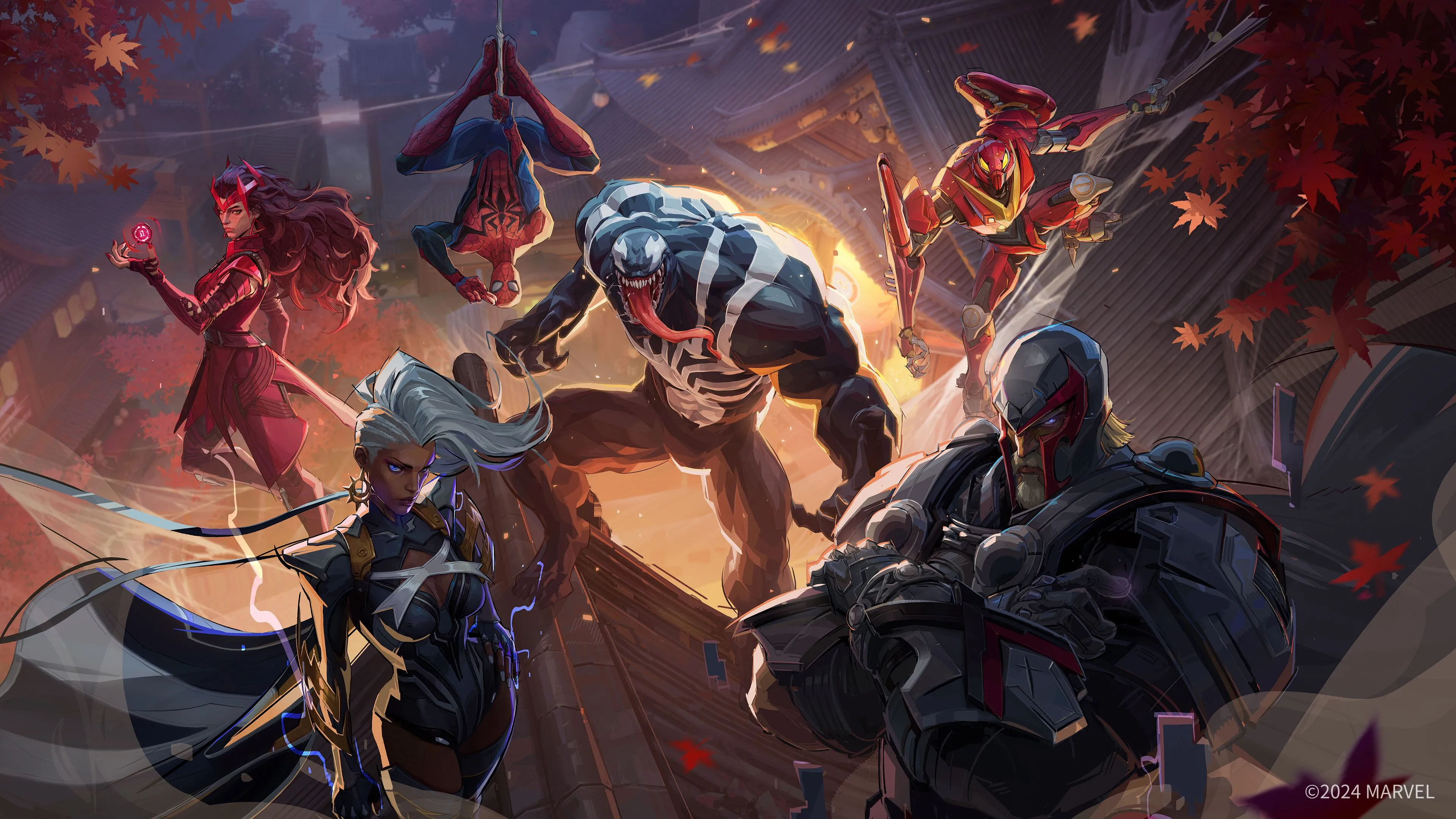 Cảnh chiến đấu giữa các siêu anh hùng Marvel trong game Marvel Rivals