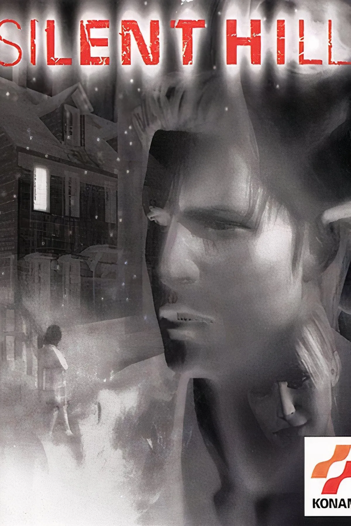 Cảnh nhân vật chính đi trong sương mù dày đặc của thị trấn Silent Hill.