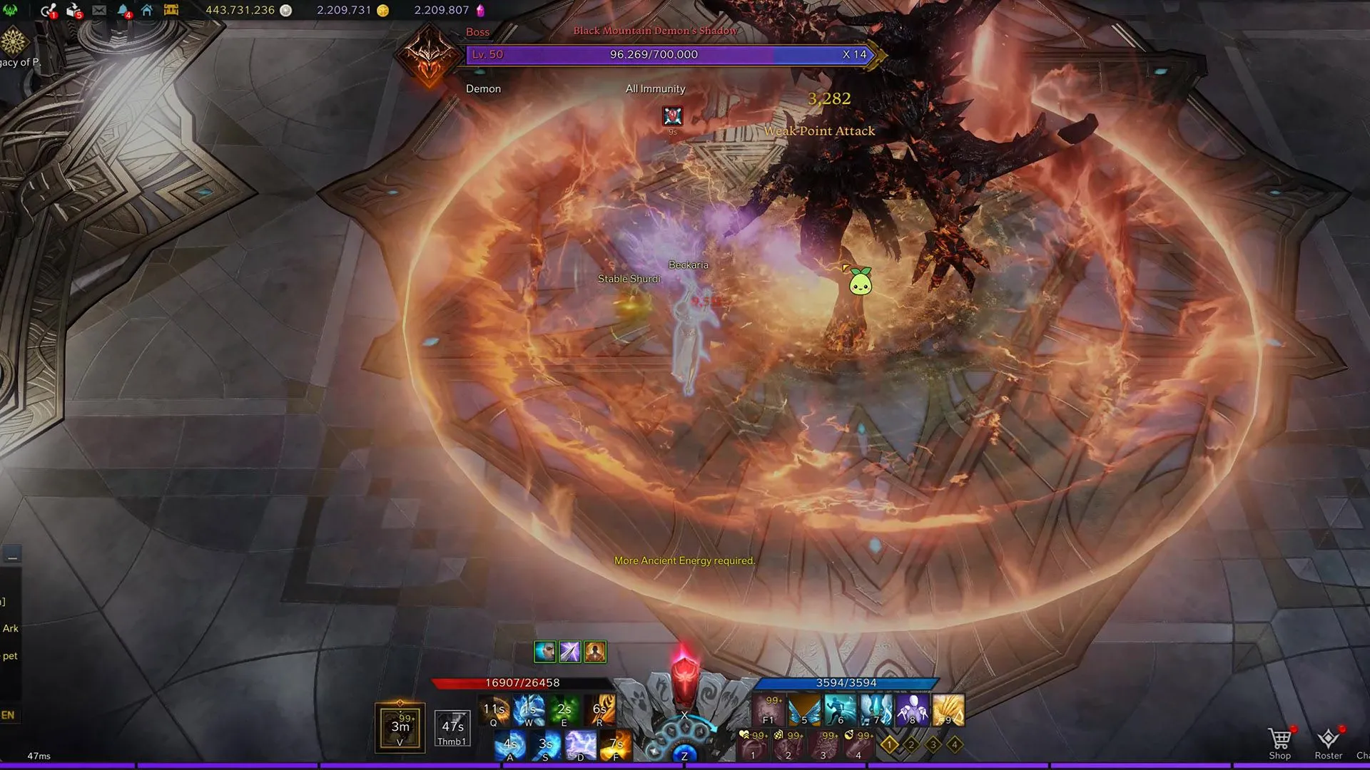 Chiến đấu với Boss trong Crucible Lost Ark, tập trung vào tốc độ