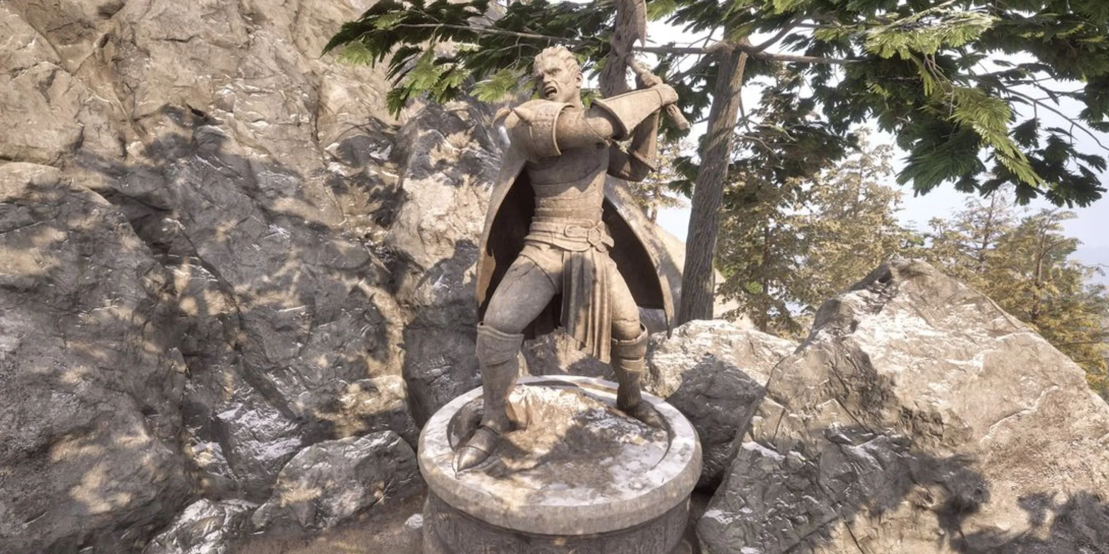 Đền thờ Boethia với kiến trúc đá cổ kính và đáng sợ trong Oblivion Remastered