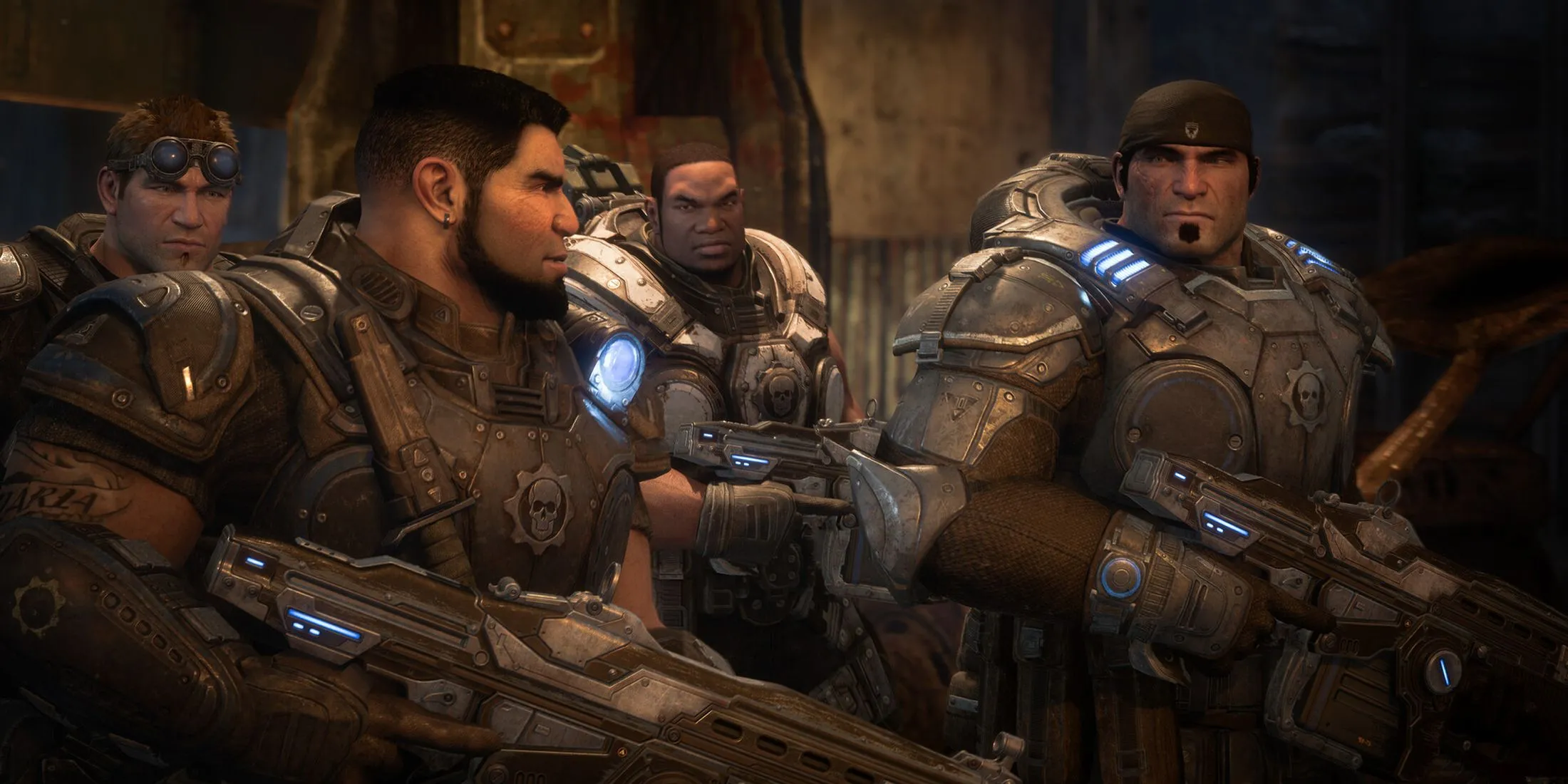 Dom, Cole và Marcus trong Gears of War Reloaded