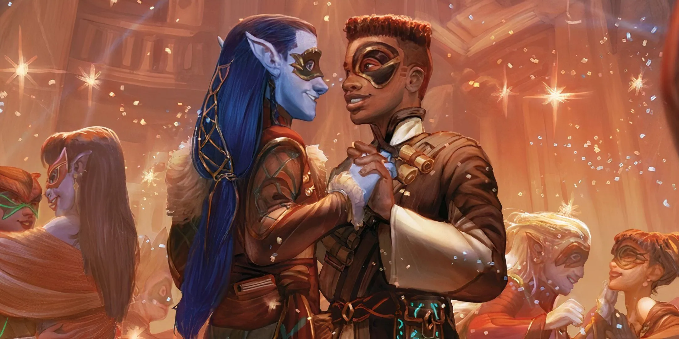 Hai sinh viên tại Strixhaven trong D&amp;D, minh họa điều kiện nhiệm vụ cần giữ bí mật hoặc tránh giao tranh.