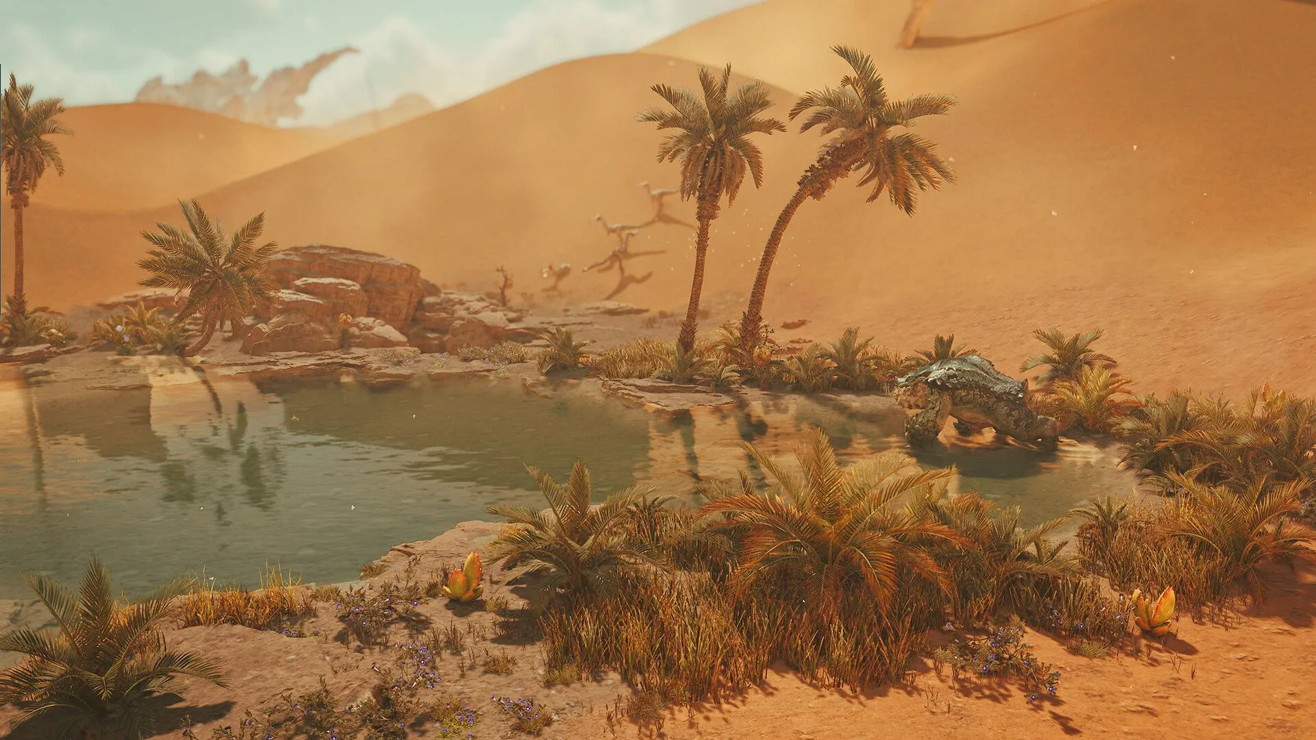 Hình ảnh báo chí thứ ba của Monster Hunter Wilds, hiển thị môi trường rộng lớn và nhân vật