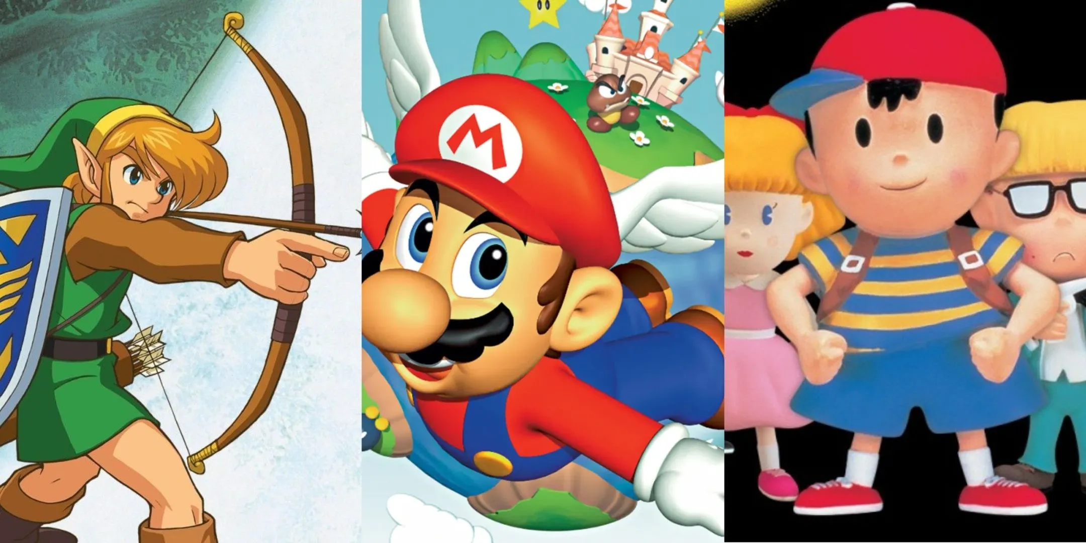 Hình ảnh các tựa game Nintendo kinh điển từ thập niên 90.