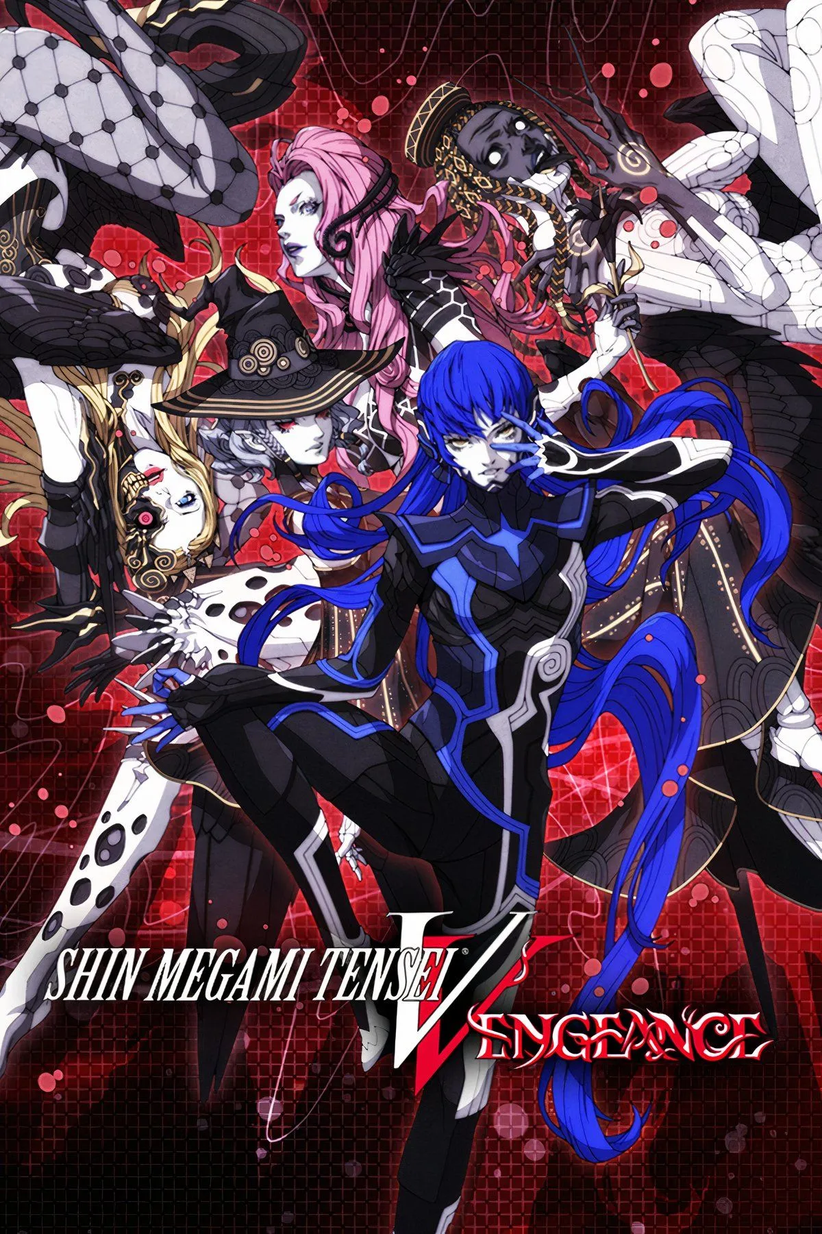 Hình ảnh cắt ghép các nhân vật và quỷ trong series Shin Megami Tensei V Vengeance