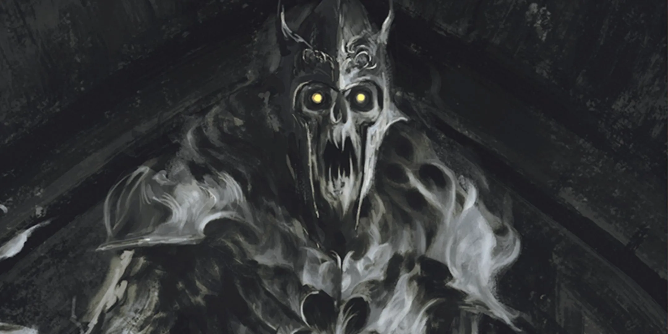 Hình ảnh Wraith, một quái vật ma quái trong D&amp;D, đại diện cho những kẻ thù gây hiệu ứng tiêu cực kéo dài.