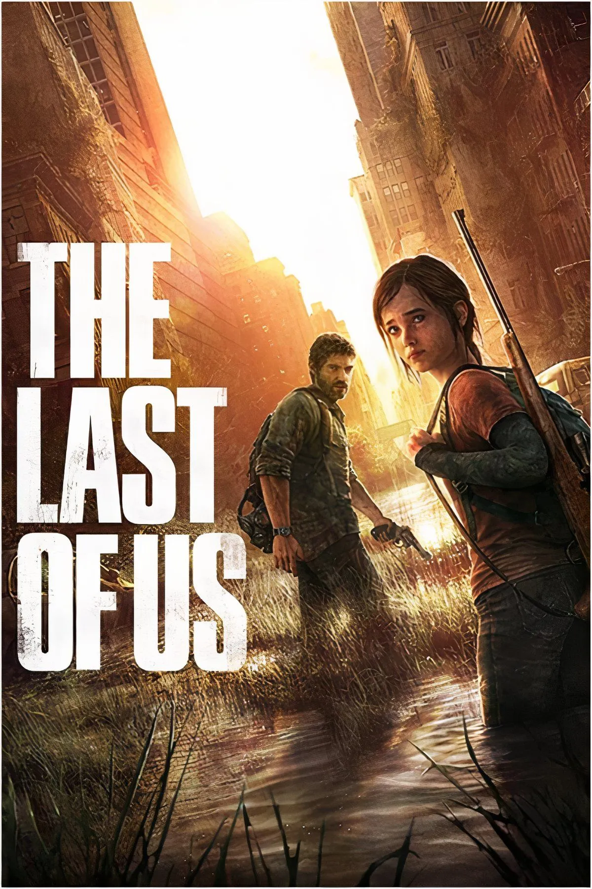 Joel và Ellie trú ẩn trong một tòa nhà đổ nát trong The Last of Us.