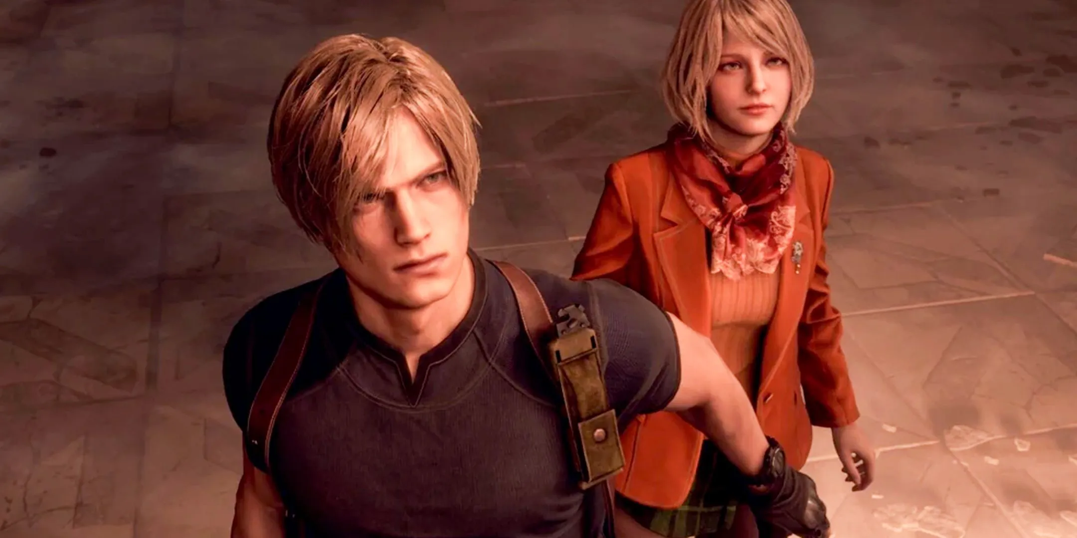 Leon Kennedy và Ashley Graham trong Resident Evil 4 Remake