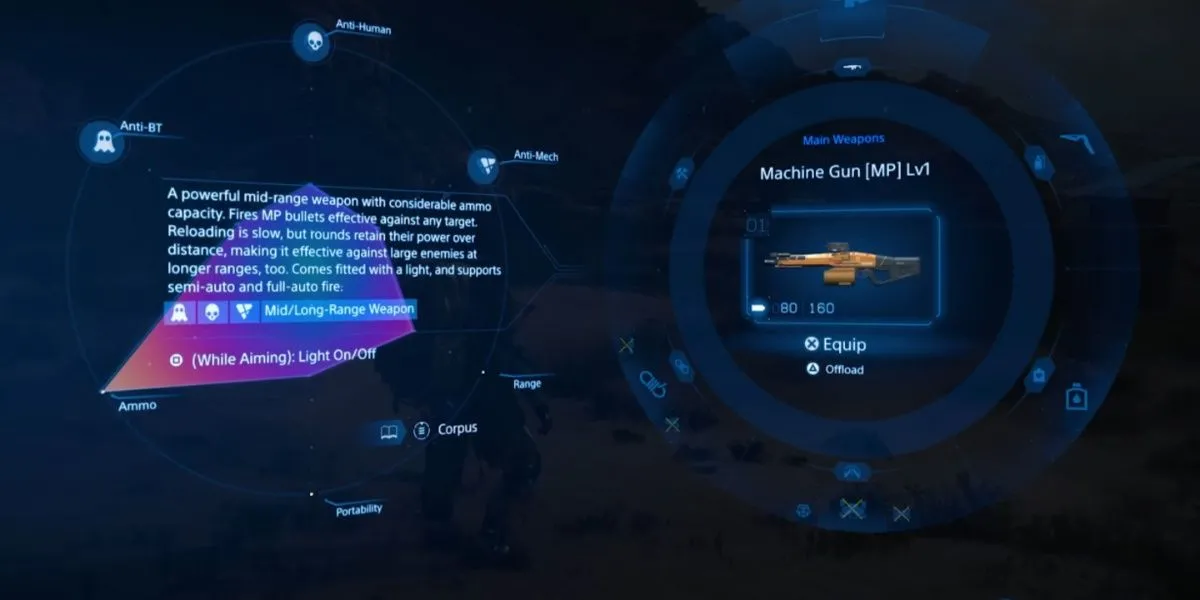 Machine Gun (MP) Lv1, vũ khí áp chế liên tục trong Death Stranding 2: On the Beach