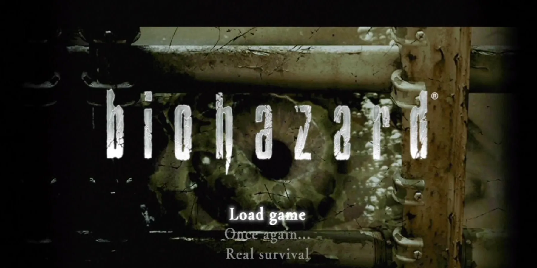 Màn hình tiêu đề bản Remaster HD của Biohazard, hay còn gọi là Resident Evil ở phương Tây