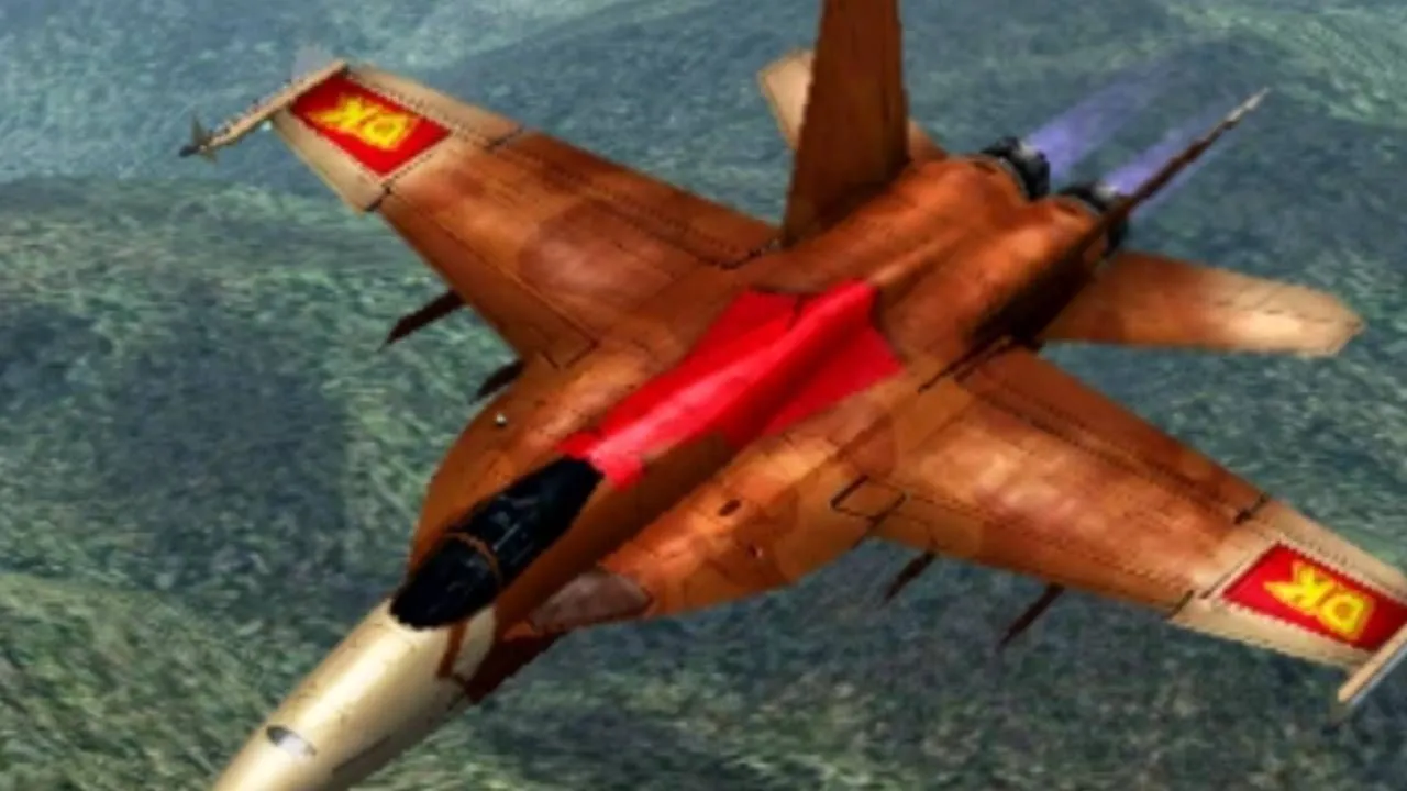 Máy bay chiến đấu F/A-18E được sơn họa tiết lấy cảm hứng từ Donkey Kong trong game Ace Combat: Assault Horizon Legacy+