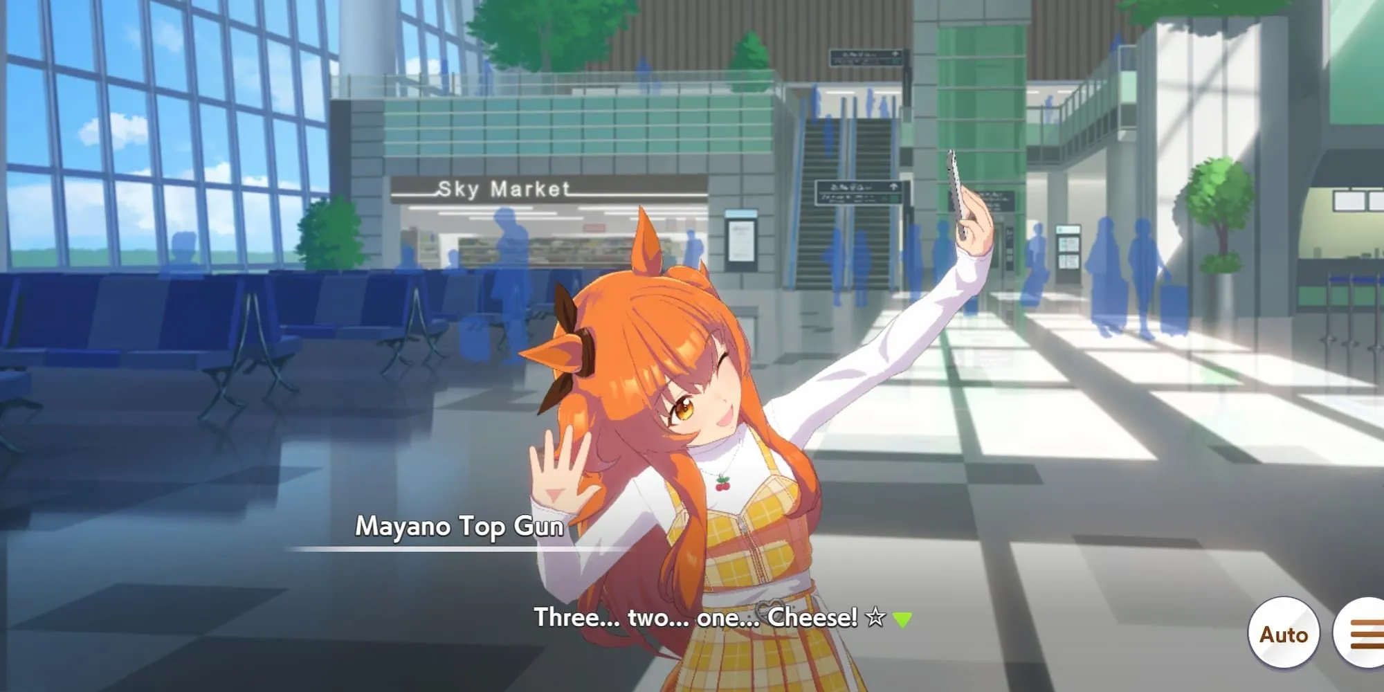 Mayano Top Gun trong Umamusume, nhân vật có khả năng chạy Dẫn Đầu và từng góp phần quảng bá game toàn cầu.