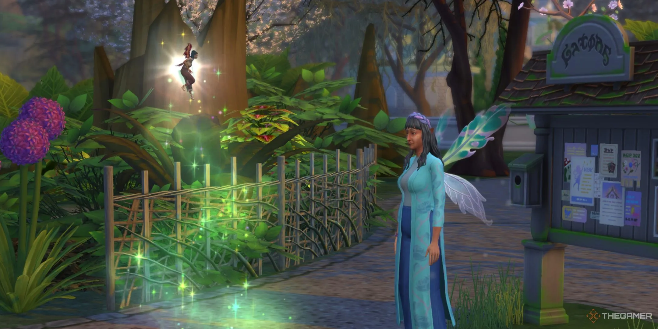 Một Sim nhỏ lại để chữa bệnh, minh họa cơ chế bệnh tật mới trong The Sims 4 Enchanted By Nature