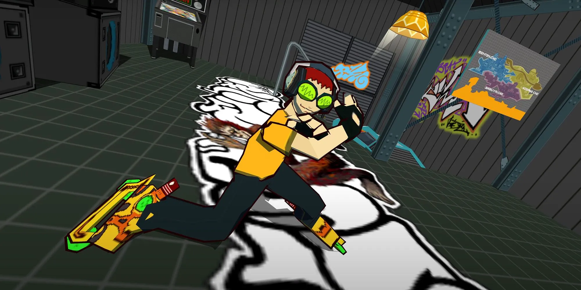 Nhân vật Beat trượt patin đầy phong cách trong Jet Grind Radio, phiên bản Mỹ của Jet Set Radio