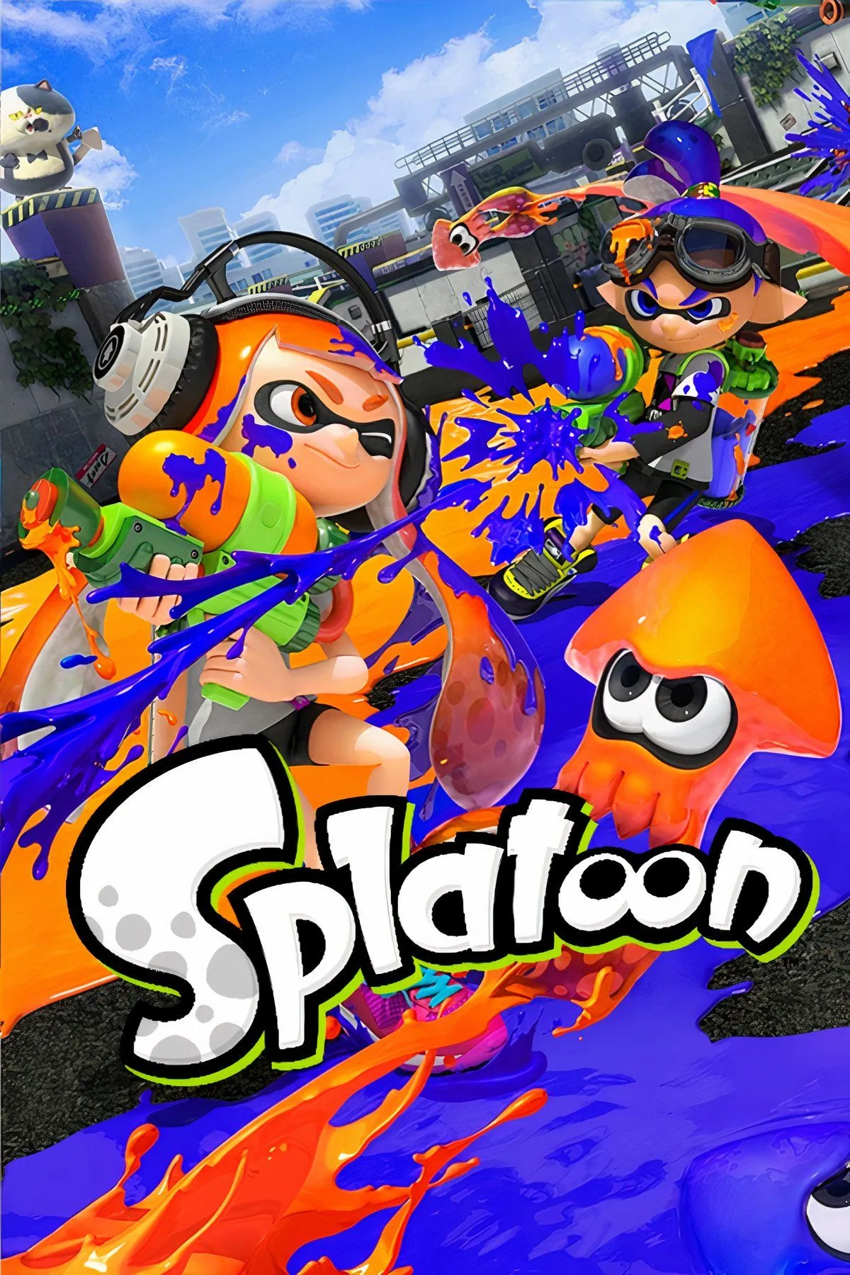 Nhân vật Inkling bắn mực trong game đối kháng Splatoon của Nintendo