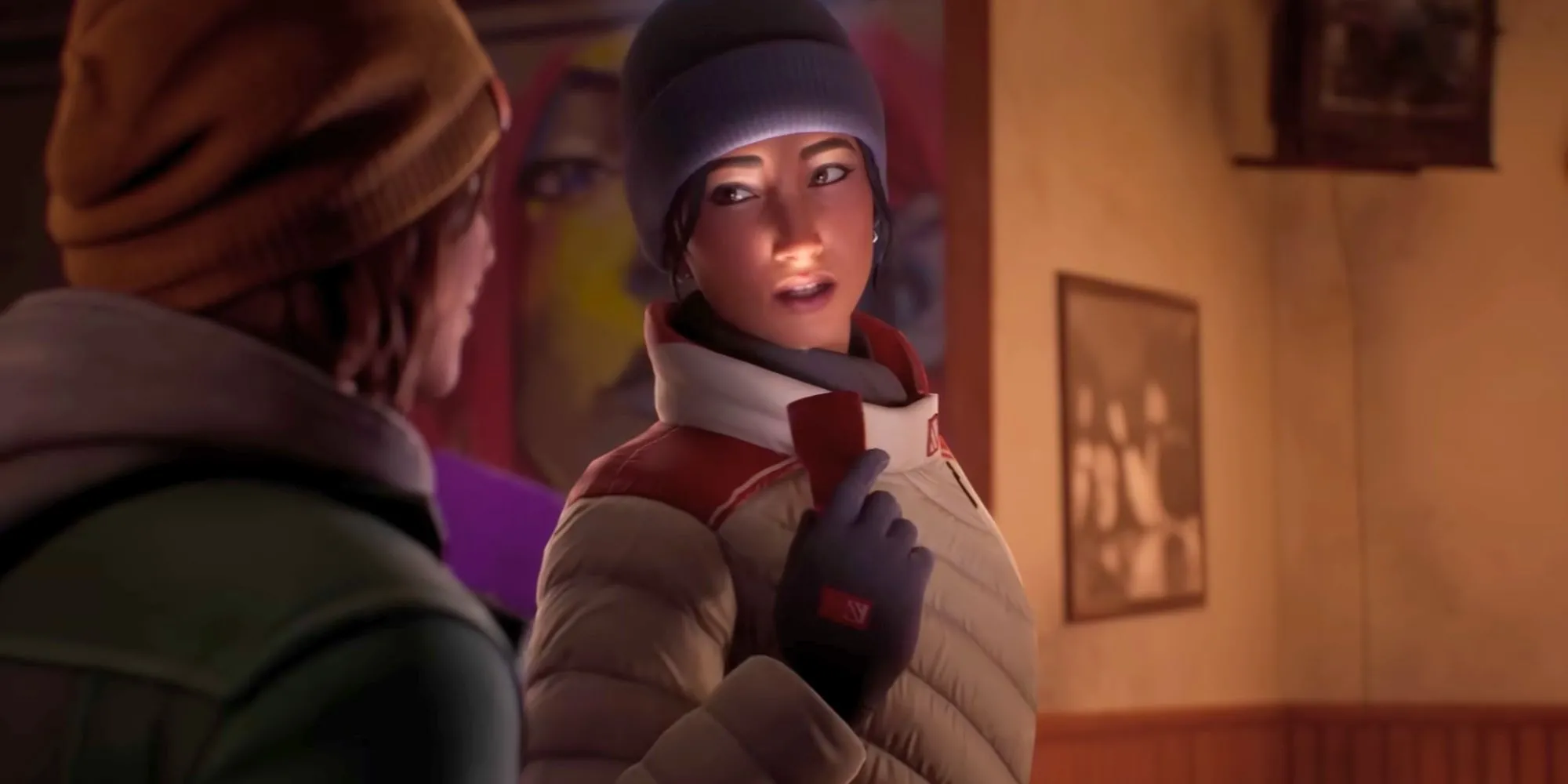 Safi và Max Caulfield trong cảnh điều tra vụ án Safi trong Life Is Strange Double Exposure
