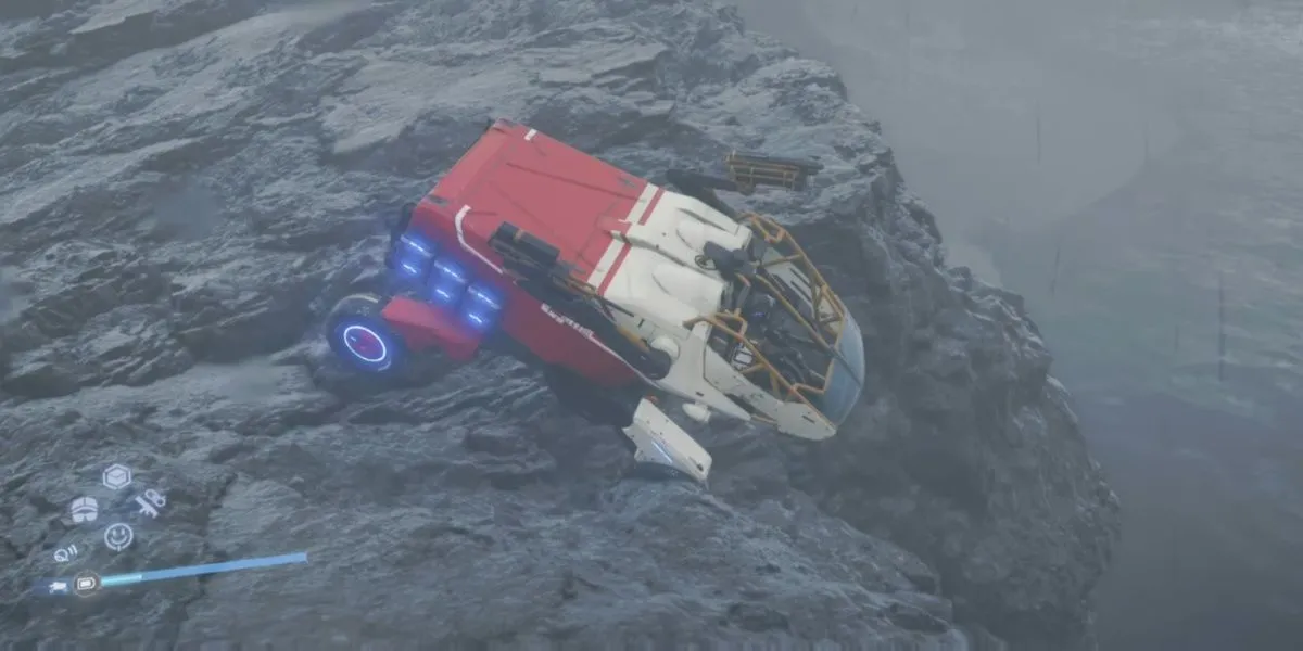 Sam thám hiểm khu vực BT nguy hiểm F3 Crater, danh hiệu The Scars Left by the Giants trong Death Stranding 2