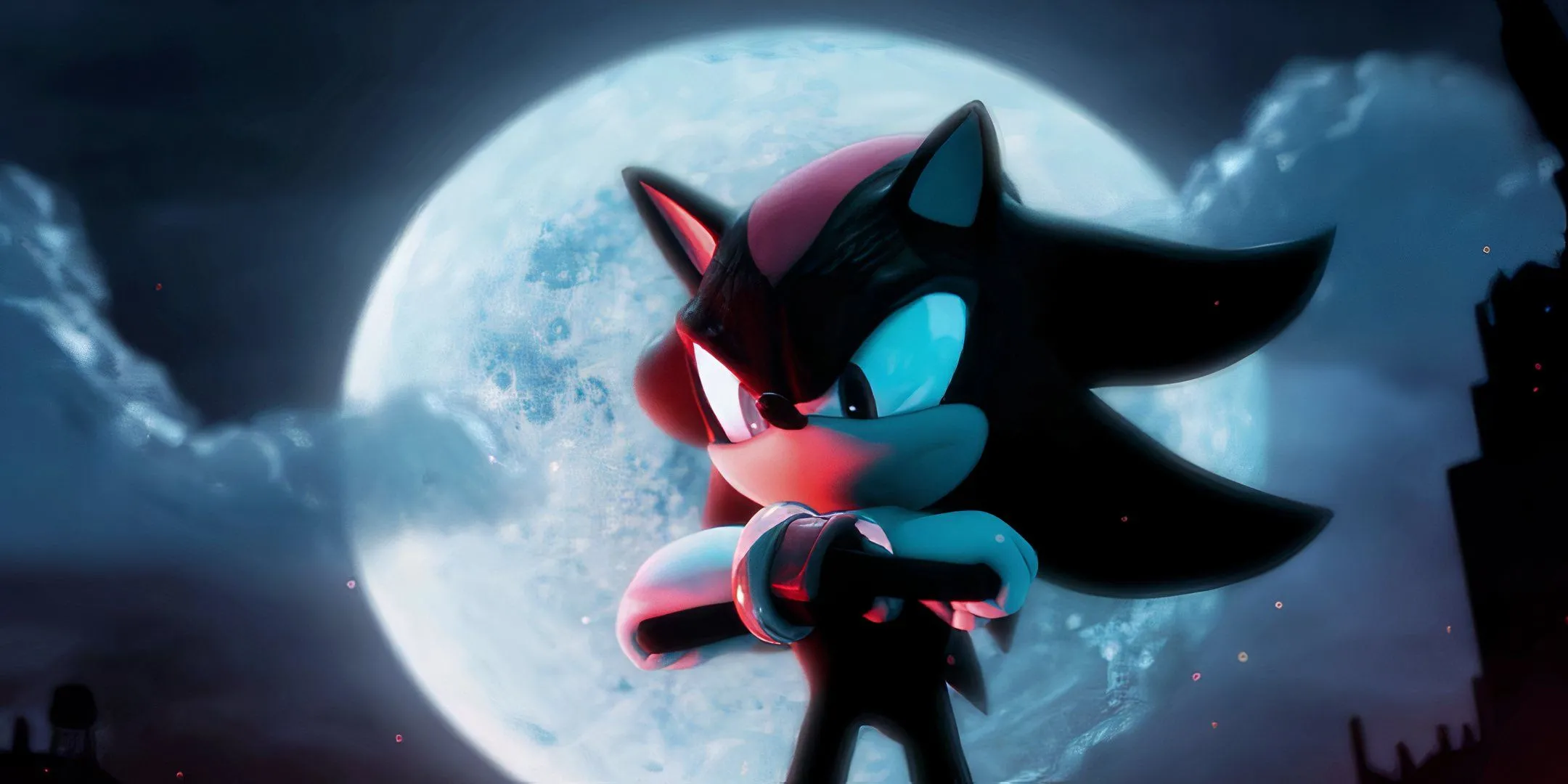 Shadow the Hedgehog xuất hiện đầy gai góc trong đoạn giới thiệu của tựa game cùng tên năm 2005, với biểu cảm lạnh lùng và phong cách đặc trưng.