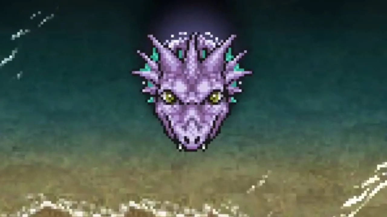 Syldra trút hơi thở cuối cùng trên bờ biển Walse trong Final Fantasy 5